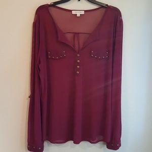 Sheer blouse size XL
